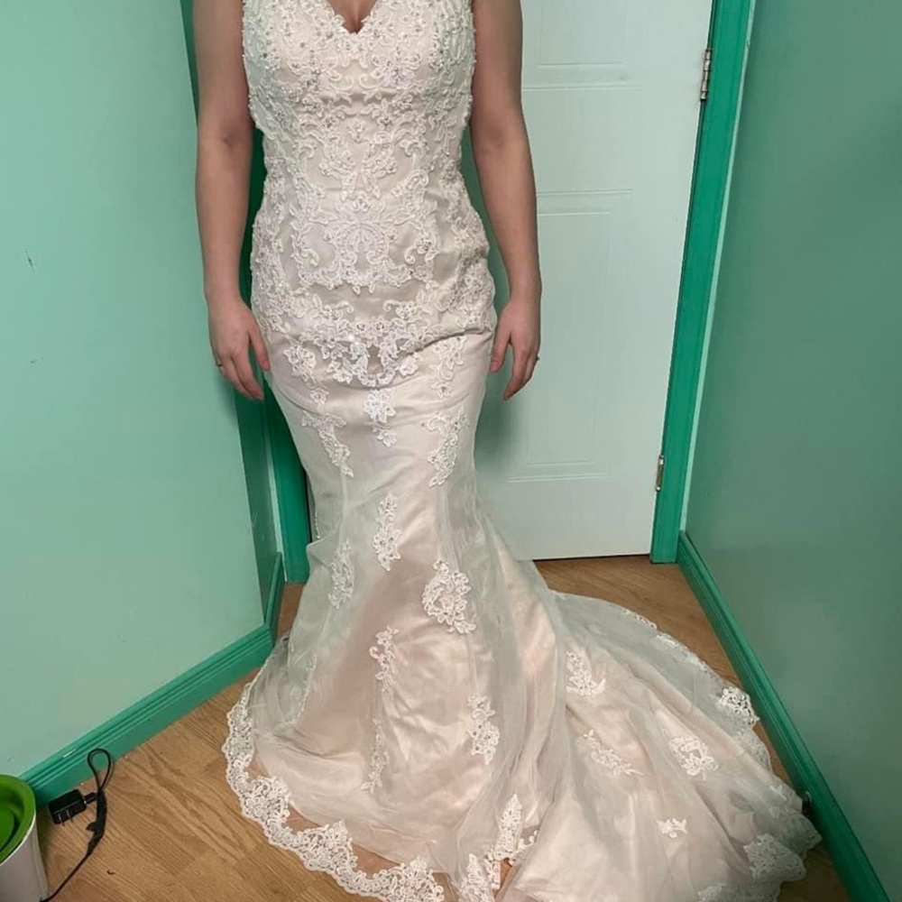 Private Label by G Lace Wedding Dress in Cream/Ivory